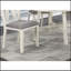 Ensemble de 2 chaises de salle à manger avec coussins en tissu gris et lignes blanches