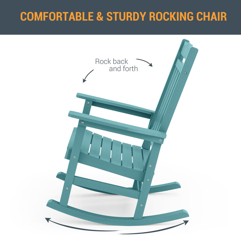 Chaise Adirondack berçante Juulia, Bleu lac