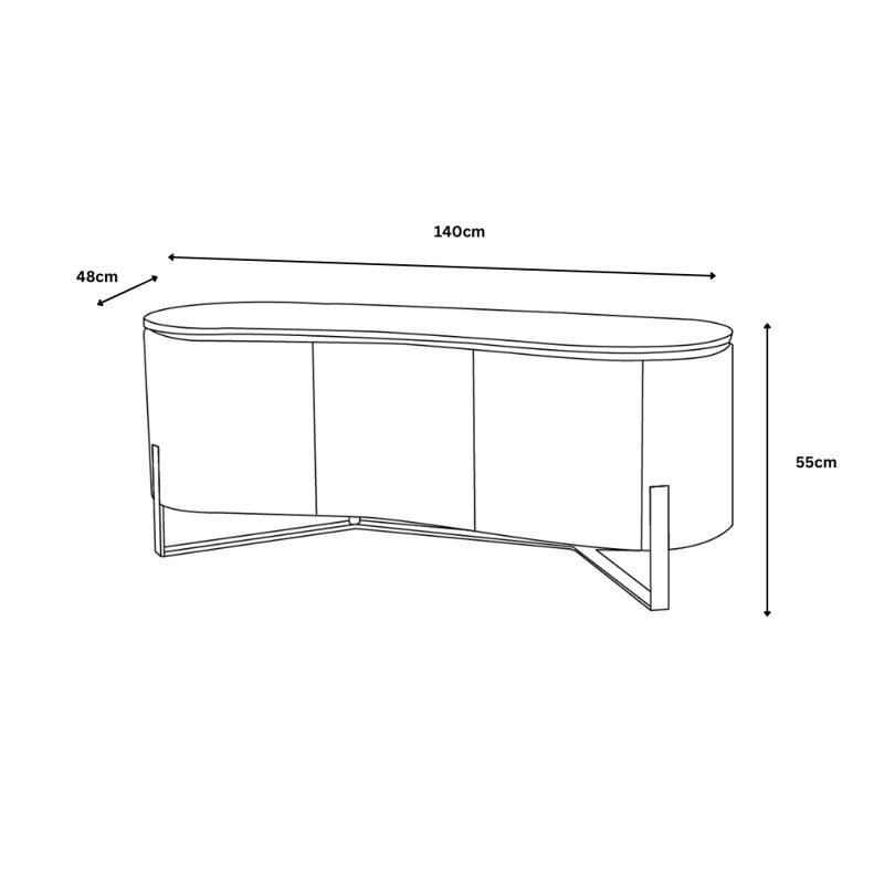 Unfinished TV Stand for TVs up to 58"