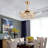 42" Modern Gold Round LED Ceiling Fan Light With Remote Control 6 speeds 3 Colors