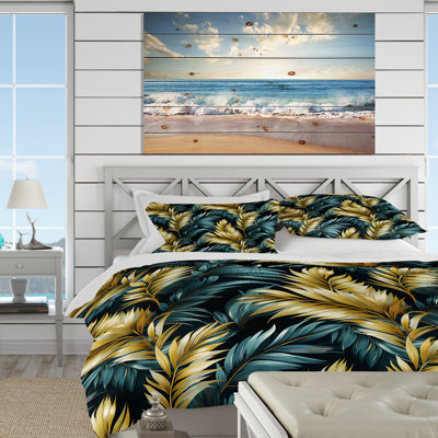 Palm Breeze Tropical Pattern Duvet Cover