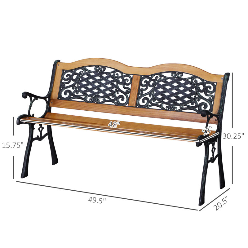 Banc de jardin extérieur