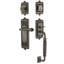 Nostalgic Warehouse Egg & Dart Plate F Grip Handleset with Single Cylinder Deadbolt and Fleur Lever-641657615-641657616-641657618