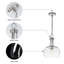 Luminaire suspendu moderne en verre transparent -719109130