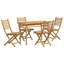 Aljandro 4 - Person Bamboo Patio Dining Set with Rectangular Table