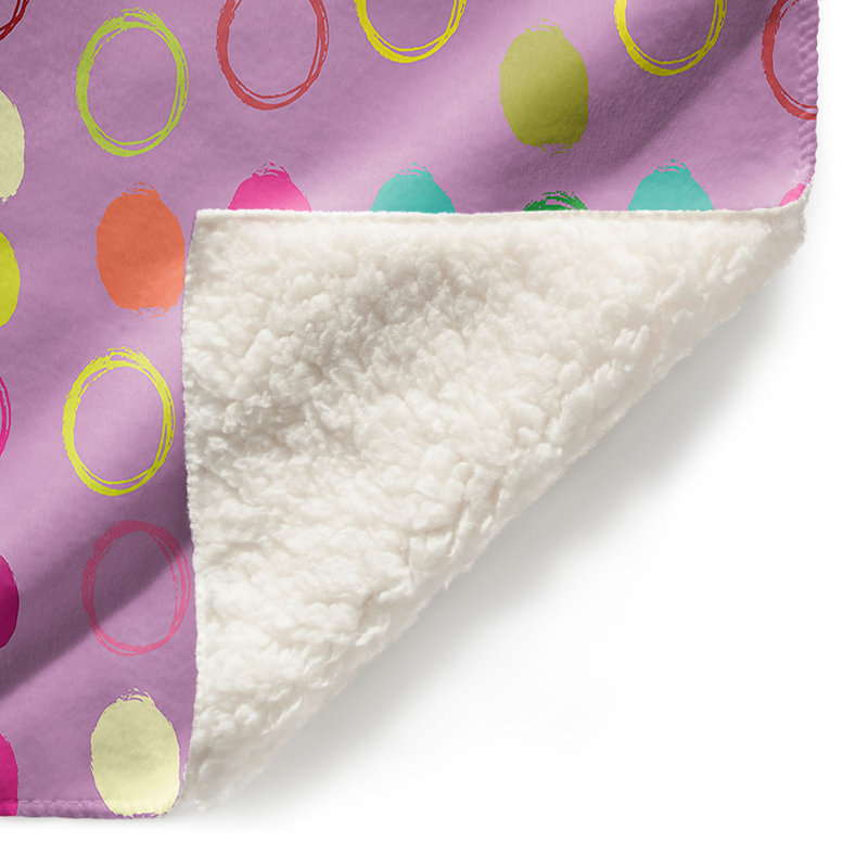  Couverture Circle Blunder II, 51 po x 60 po, Mauve