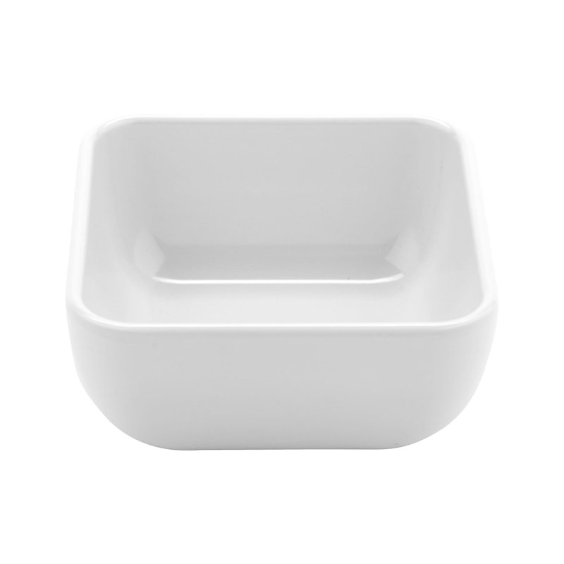 GET CS-4722-W, bol carré en mélamine résistant à la casse, 16 onces, blanc (ensemble de 12)
