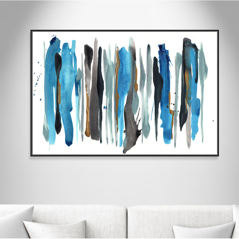 Éléments verticaux - Reproduction d'art sur toile, Blanc, H 41 po x l 61 po x P 2 po