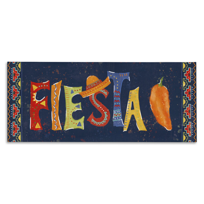 Art mural sur toile Fiesta con Pimiento Colorido par Veronique Charron, H 10 po x l 24 po