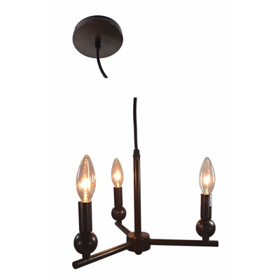 Lustre classique à 3 lumières de style bougie Hadrian
