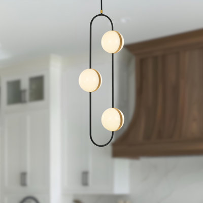Tagliato 1 - Light Matte Black/Brushed Gold LED Unique/Statement Pendant