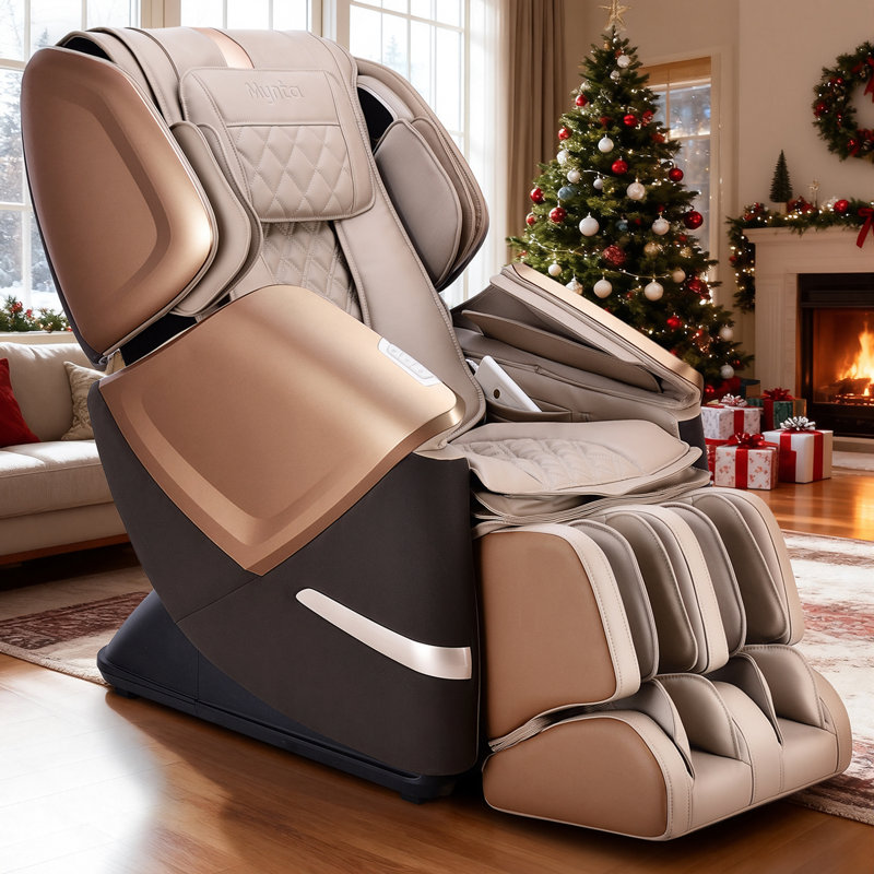 2026 4D Reclining Massage Chair for Full Body, Zero Gravity Recliner with Dual Mechanism, Extended SL-Track, Upgraded Foot Roller Massage with Waist and Shawl Heating, Music Sync with Hi-Fi Bluetooth Speaker
