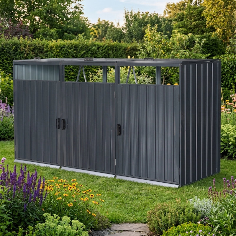 Accès et entretien sans tracas: La conception pratique du couvercle facilite le placement et la récupération des poubelles. L'entretien est simple, réalisable avec un simple rinçage à l'eau.