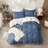 Solayne 100% Washed Cotton Duvet Cover Set with Faux Hemp Texture, Solid Color, Zipper Closure and Corner Ties-111685170-111685175