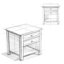 Table de chevet transitionnelle en bois massif avec tiroirs et tablette ouverte Warm Shaker-328047971