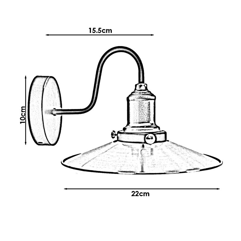 Orleans Armed Sconce, Black
