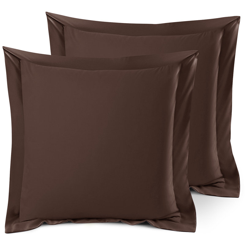 Taie décorative 100% polyester , Chocolat, 26 po x 26 po
