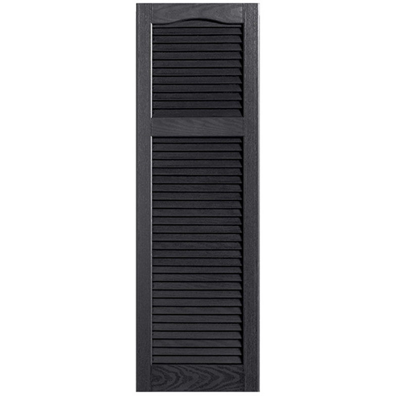 Paire de volets à persiennes style cathédrale, 56 po, 15 po, Noir