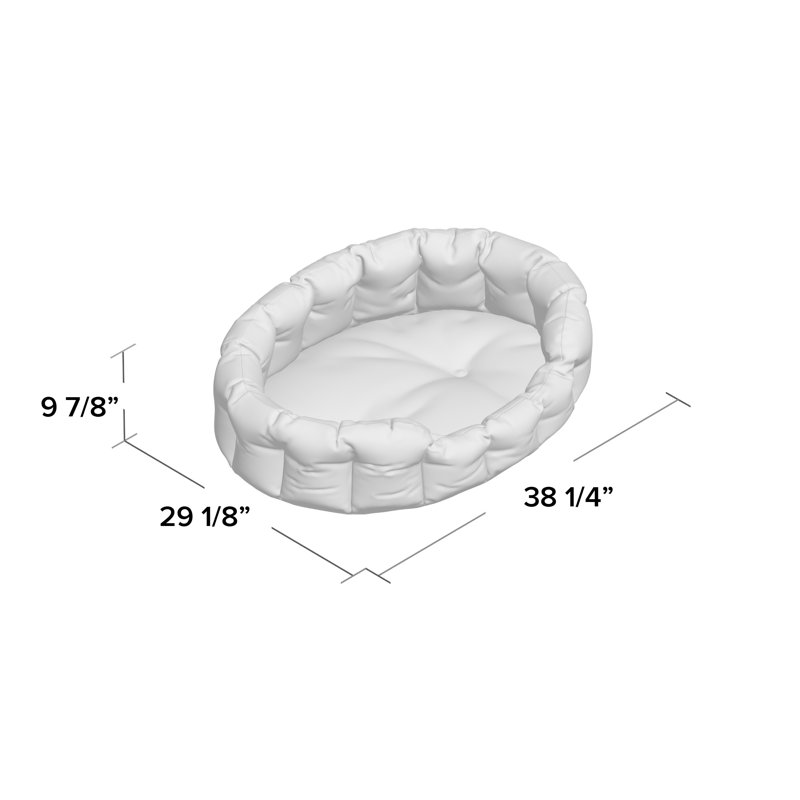 Ismael Pet Bed, Jumbo (97cm W x 74cm D x 25cm H), Burgundy