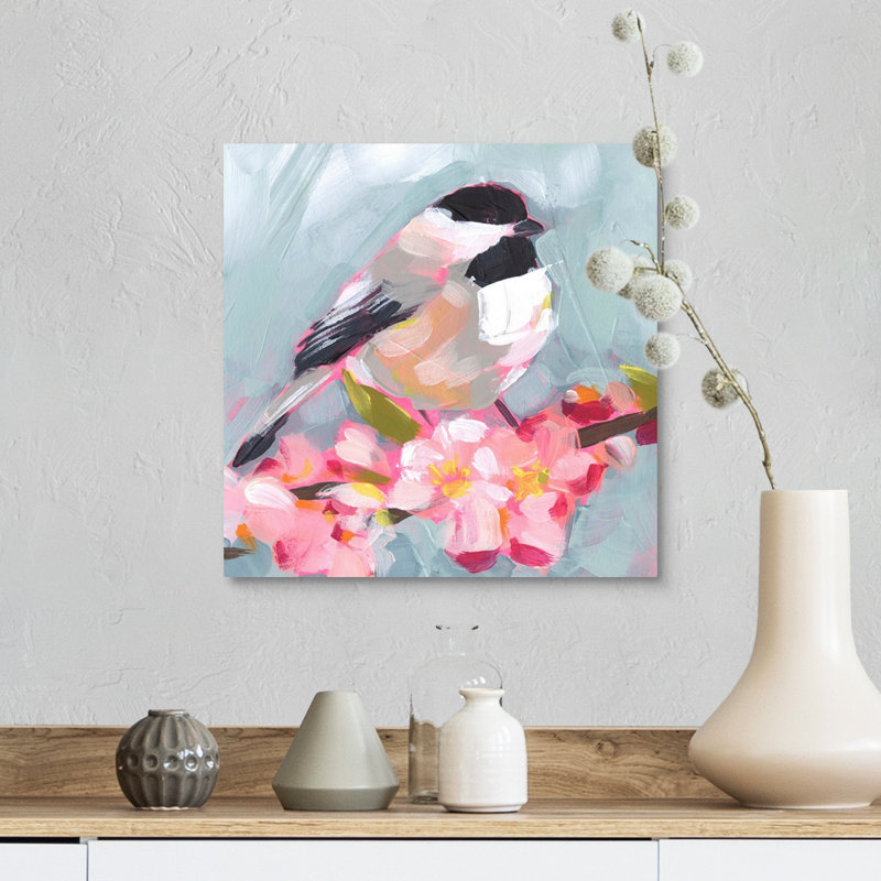 « Brushstroke Bird II » par Jennifer Paxton Parker, reproduction d’art sur toile, Toile tendue, H 12 po x l 12 po x P 1,25 po