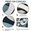 Bleu et blanc tourbillons d'anneaux I - art mural abstrait, salon-1846071418-1846071421