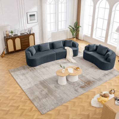 Ensemble de canapé modulaire courbé 3 pièces