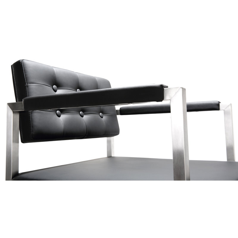 Tabouret de bar et de comptoir Molewski, Noir, noir, noir, noir, Tabouret de comptoir (siège d'une hauteur de 26 p