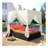 Outdoor Patio Wicker Sunbed Daybed with Cushions, Adjustable Seats