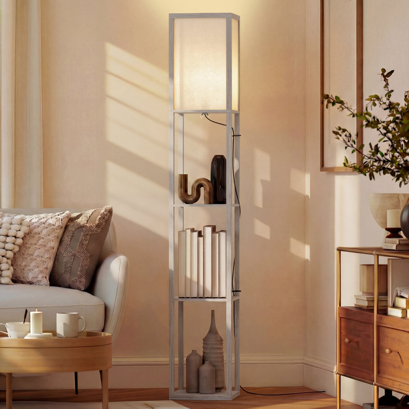 Retweet 160cm Column Floor Lamp, Oak