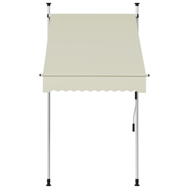 Dakota Fields 1cm W x 1.2cm D Fabric Anthracite Cover Retractable Patio Awning, Cream
