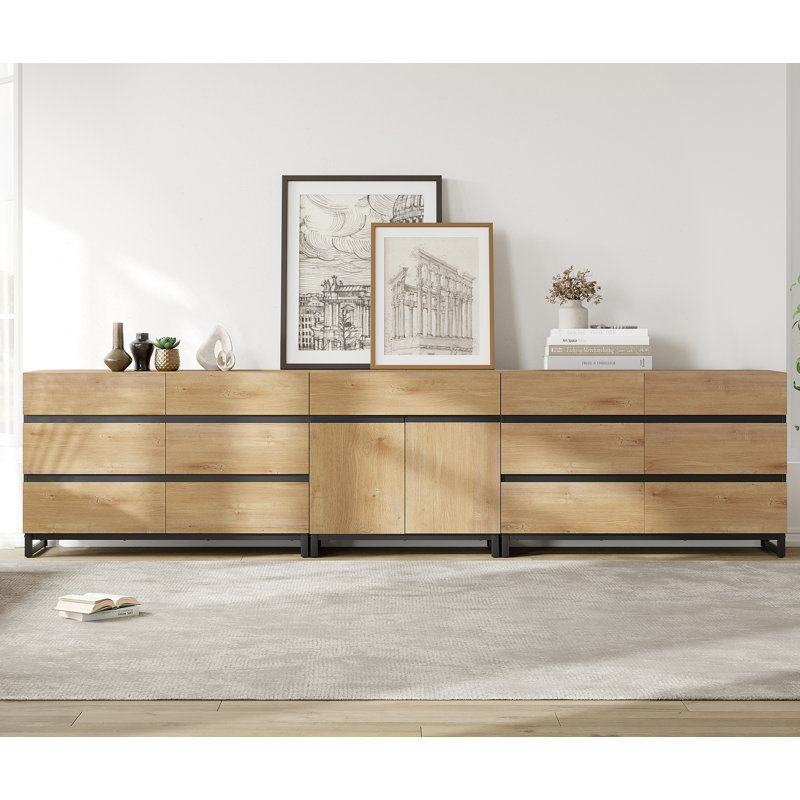 3 In 1 Multifunctional Dresser With 12 Drawers, Modern Chest Of Drawers With Adjustable Shelf And Metal Base, Closet Organizers And Storage Cabinet For Bedroom