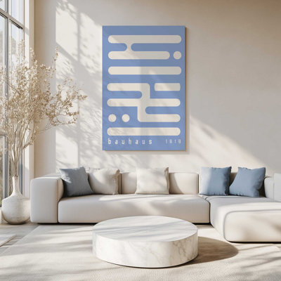 Toile tendue bleu tempête Bauhaus