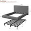 Lit plateforme double avec tête de lit tapissier - Tissu moelleux doux, aucun sommier requis, assemblage facile-145622872-145622876
