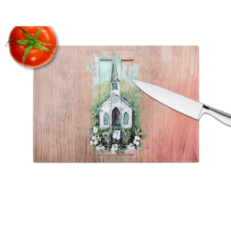 Nostalgic Zion AME  Glass Cutting Board