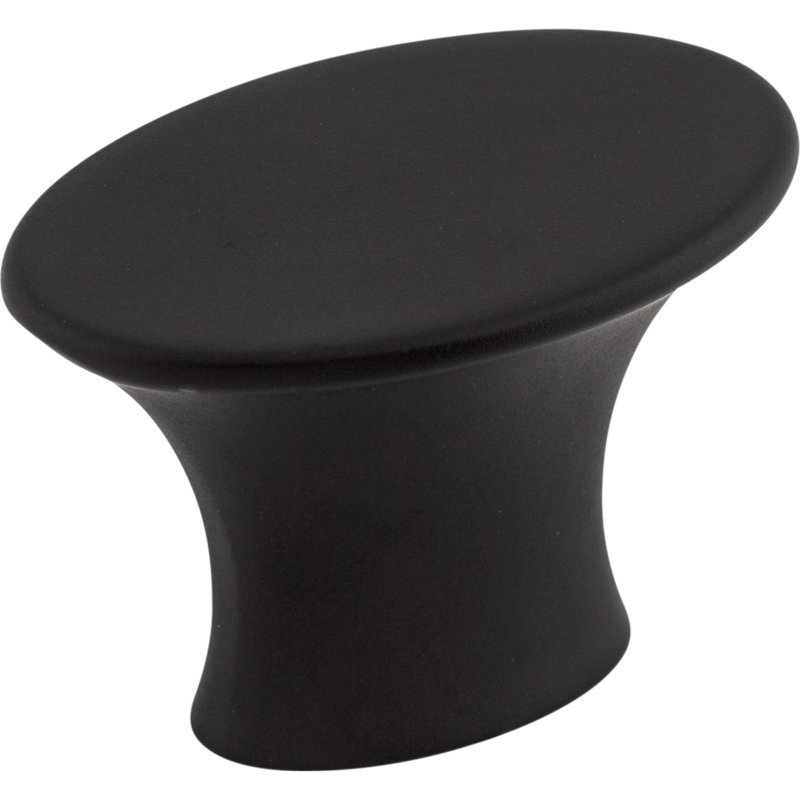 Edgewater 1 5/16" Length Oval Knob, Black, 1 5/16" Length