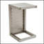 Table d'appoint d'extérieur en forme de C CAPE CORAL ALU avec structure en aluminium résistant à la rouille et conception polyvalente pour une utilisation au bord de la piscine ou sur la terrasse-2025808935