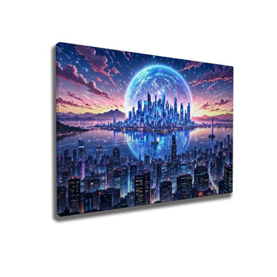 Stylish Decorative Canvas Painting, 19.7 x 27.6 Inches | High-Quality 50% Cotton / 50% Polyester with Digital Printing | Sturdy Wooden Frame (0.8 x 0.8 Inches) | Perfect for Living Room, Bedroom, or Office Decor
