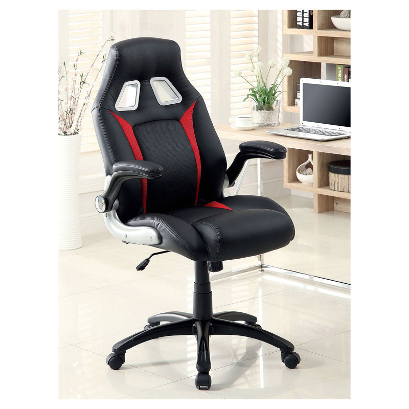 Modern Contemporary Padded Office Chair Pneumatic Height Adjustable An Wheel Legs