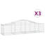 Paniers en gabion arqués 3 pièces 78,7 po x 11,8 po x 31,5 po / 39,4 po Vidaxl-88703555