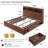 Etsuyo Farmhouse King Bed Frame with Headboard and Power Outlets,  Wood Platform Bed with Storage, 4 Drawers ,Led Light, No Box Spring Needed-1226847255