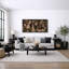 Impression sur toile encadrée moderne moderne de forme organique abstraite brune-125011620-125011621