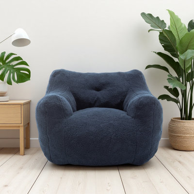 Bean Bag Chair, Bean Bag Sofa Chair with Armrests Stuffed High-Density Foam, Lazy Sofa Comfy Chairs BeanBag Chair for Adults in Living Room,Bedroom Reading