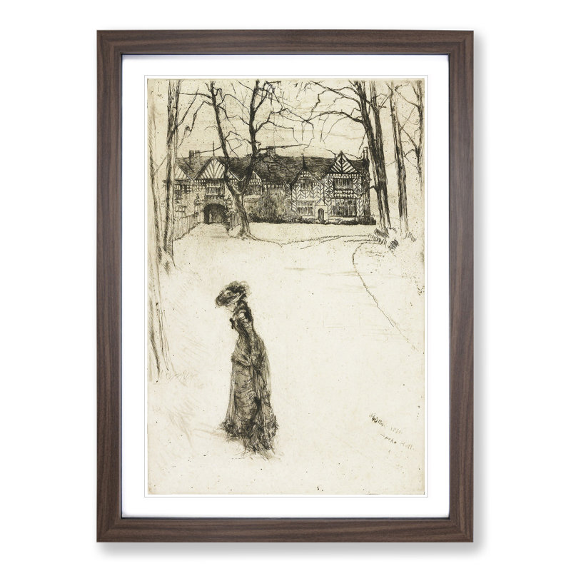 Lady in the Street by James Mcneill Whistler - Framed Print, 48cm H x 36cm W x 2cm D, Walnut Framed