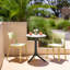 Table d'appoint d'extérieur ronde 23,6 po Giannie-332109063