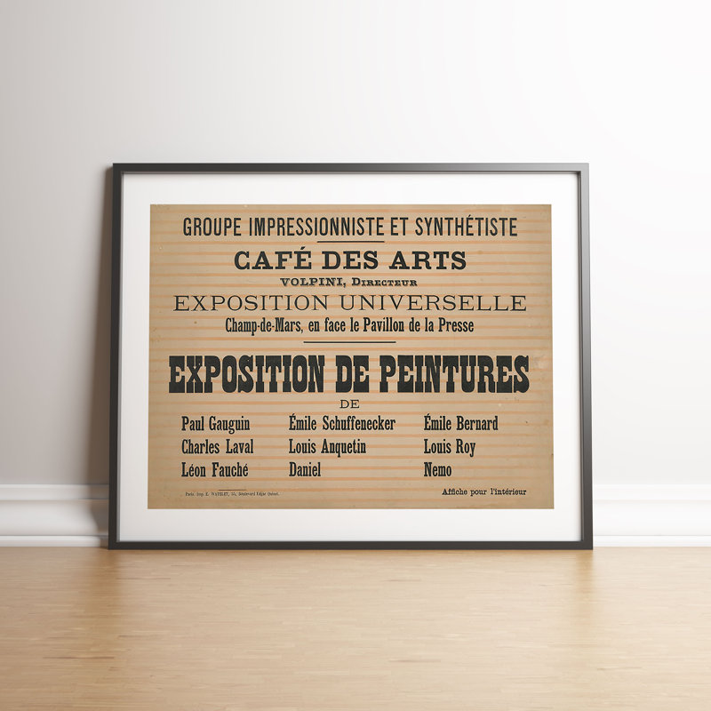 Vintage Exposition De Peintures by Vouvart - Single Picture Frame Print