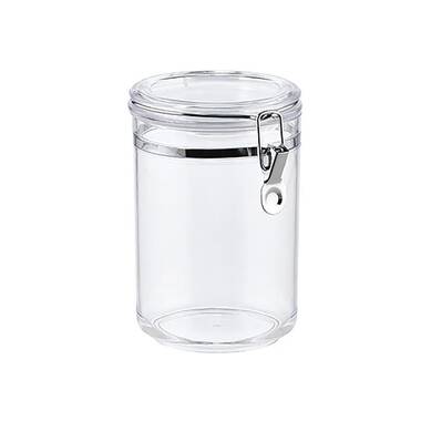 OGGI Fresh Clear Clamp Canister W/ Scoop (7.5 H, 59 Oz)