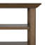 Table de bout transitionnelle en bois massif de 19 po avec 2 tablettes ouvertes Acadian-1063236909-1063236904