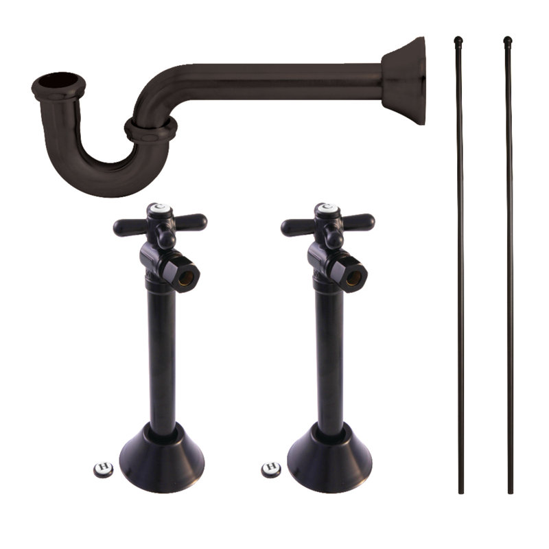 Kingston Brass Trimscape Traditional Plumbing Supply Kit Combo, Oil Rubbed Bronze