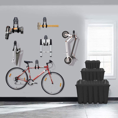Garage Hooks, 12 Pack Wall Storage Hanger With 2 Extension Cord Straps