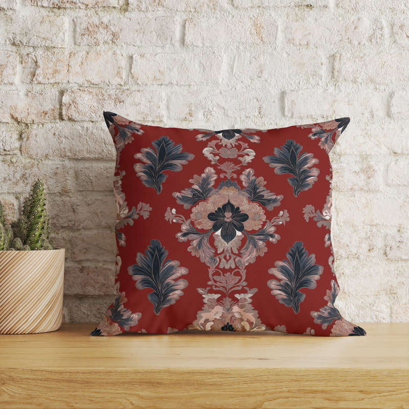 Toucher intérieur/extérieur traditionnel 26x26, Carré 26 po, Red/Burgundy